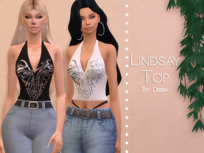 Sims 4 Lindsay Top by Dissia at TSR