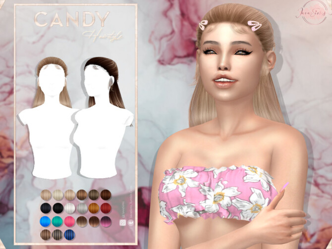 Sims 4 Candy Hairstyle by JavaSims at TSR