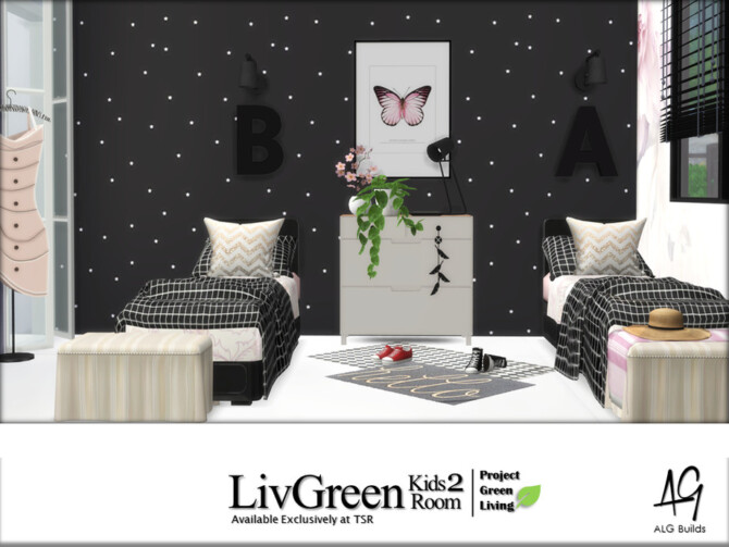 Sims 4 LivGreen Kids Room 2 by ALGbuilds at TSR