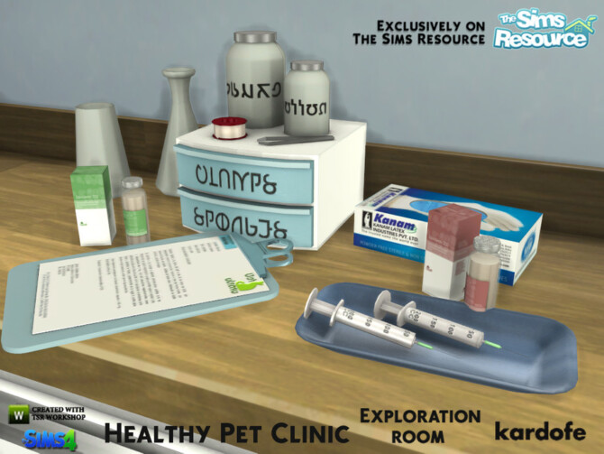 Sims 4 Healthy Pet Clinic Exploration room by kardofe at TSR