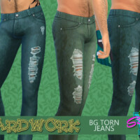Yardwork Bg Torn Jeans By Simmiev