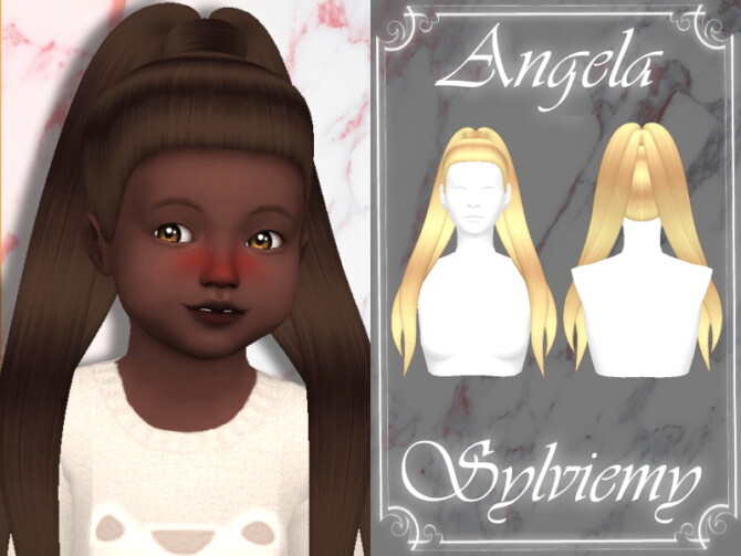 Sims 4 Angela Hairstyle (Toddler) by Sylviemy at TSR