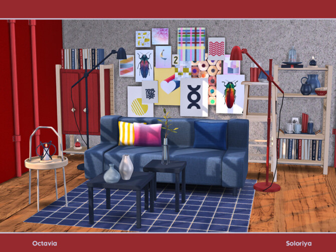 Sims 4 Octavia living room by soloriya at TSR