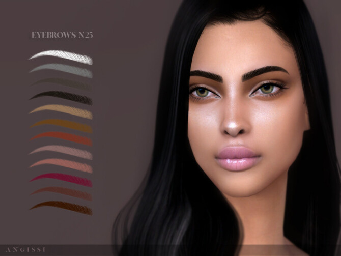 Sims 4 Eyebrows n25 by ANGISSI at TSR
