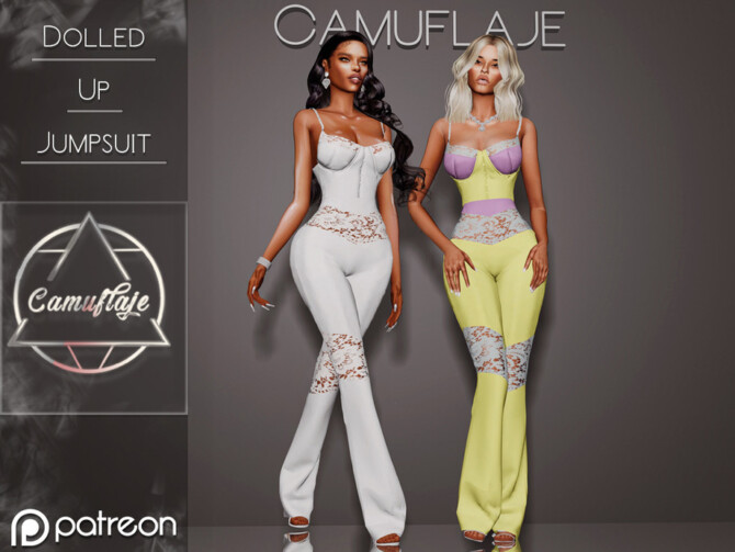 Sims 4 Dolled Up Jumpsuit by Camuflaje at TSR