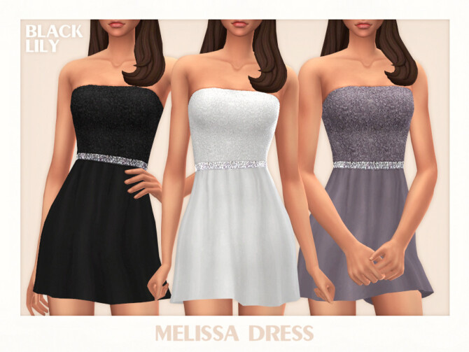 Sims 4 Melissa Dress by Black Lily at TSR