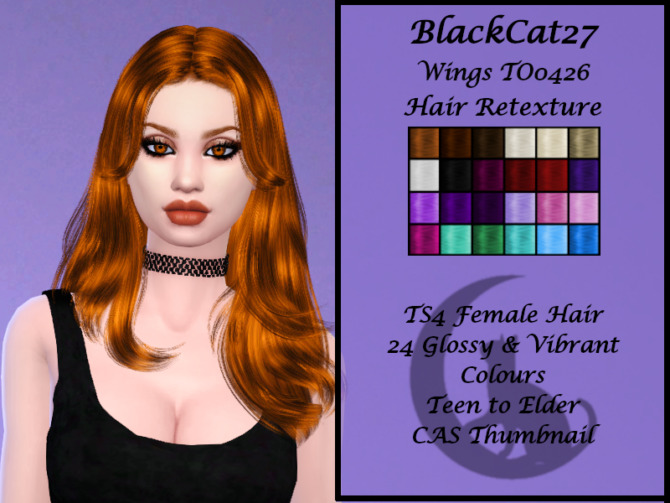 Sims 4 Wings TO0426 Hair Retexture by BlackCat27 at TSR