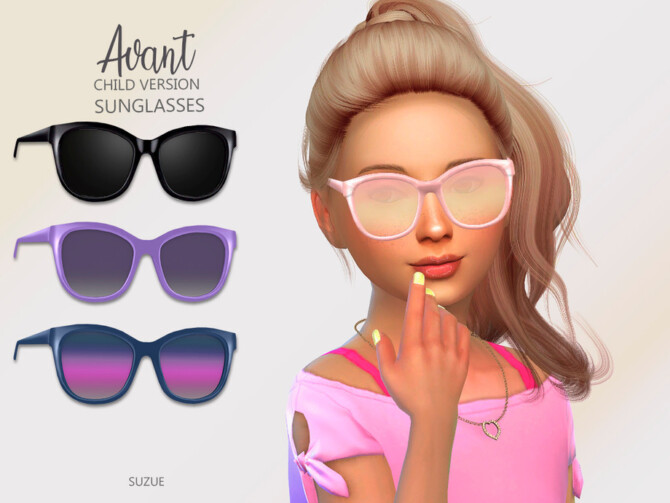 Sims 4 Avant Child Sunglasses by Suzue at TSR