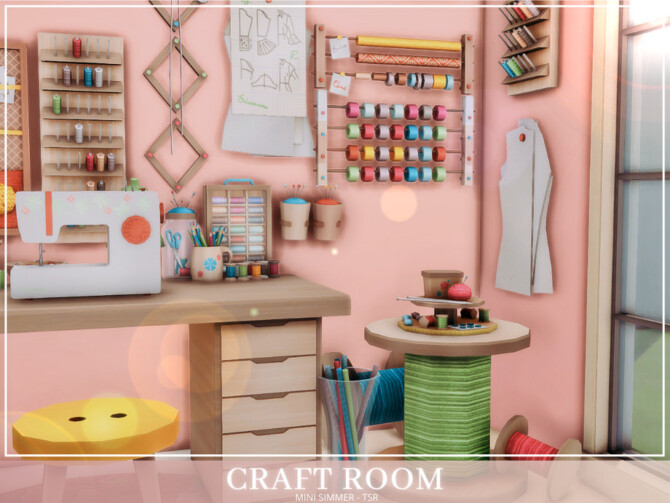 Sims 4 Craft room by Mini Simmer at TSR