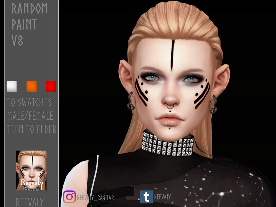 Random Face Paint V8 by at TSR » Sims 4 Updates