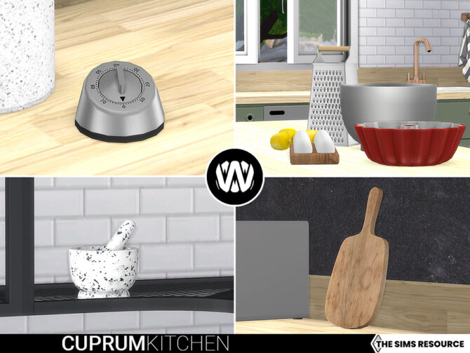 Sims 4 Cuprum Kitchen Decorations by wondymoon at TSR