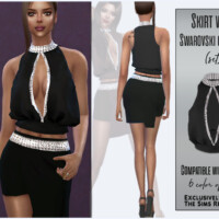 Blouse With Swarovski Crystals (set) By Sims House