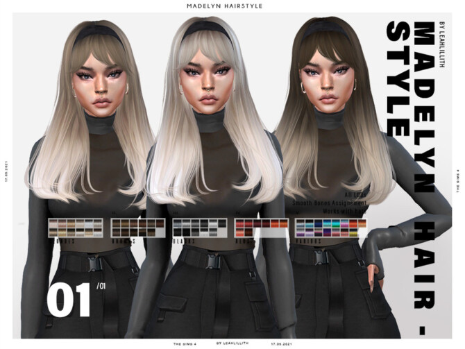 Sims 4 Madelyn Hairstyle by Leah Lillith at TSR