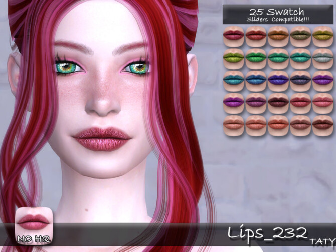 Sims 4 Lips 232 by tatygagg at TSR