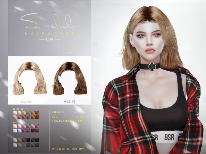 Sims 4 Hair n87 by S Club LL at TSR