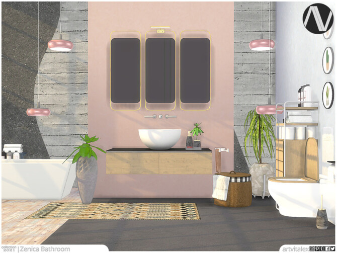 Sims 4 Zenica Bathroom by ArtVitalex at TSR
