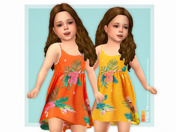 Sims 4 Kayla Dress by lillka at TSR
