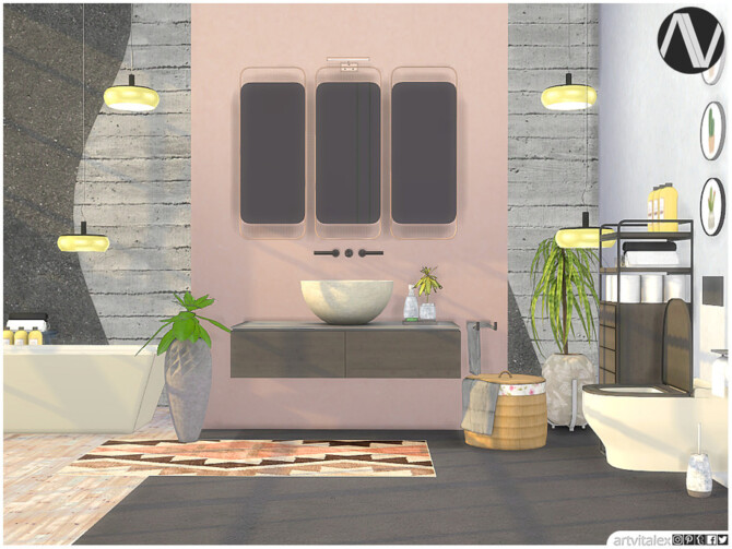 Sims 4 Zenica Bathroom by ArtVitalex at TSR