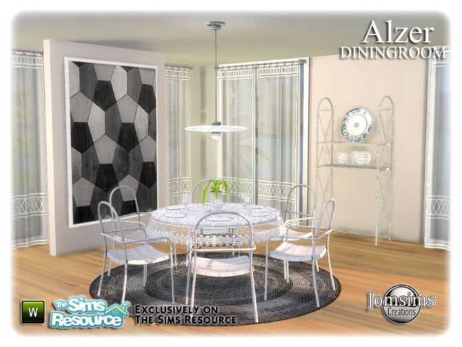 Sims 4 Alzer dining room by jomsims at TSR