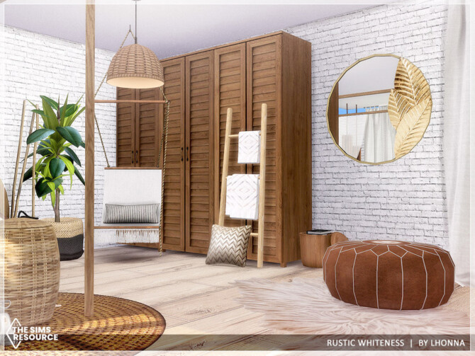 Sims 4 Rustic Whiteness Bedroom by Lhonna at TSR