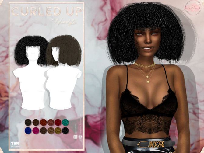 Sims 4 Curled Up Hair by JavaSims at TSR