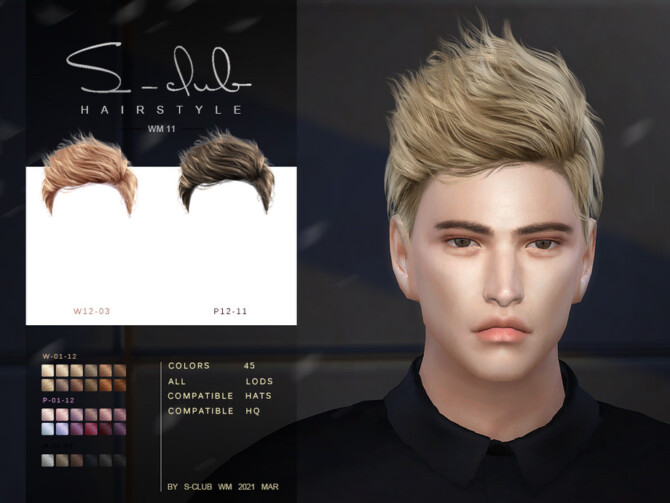 Sims 4 Hair 202122 by S Club WM at TSR