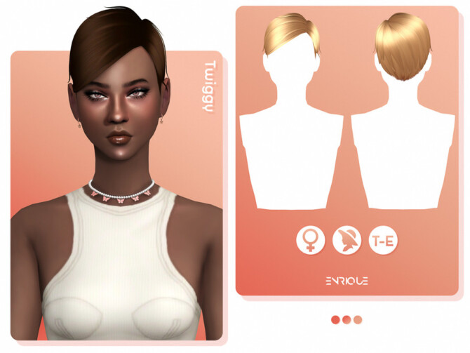 Sims 4 Twiggy Hairstyle by EnriqueS4 at TSR