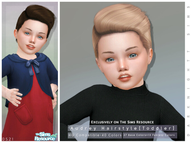 Sims 4 Audrey Hairstyle [Toddler] by DarkNighTt at TSR