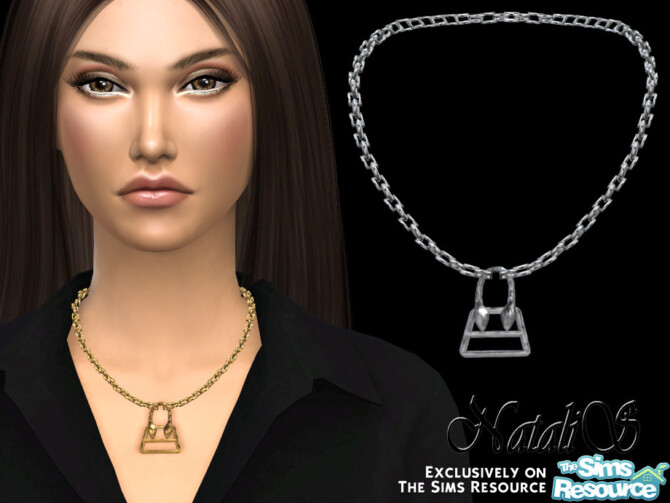 Sims 4 Bag pendant necklace by NataliS at TSR