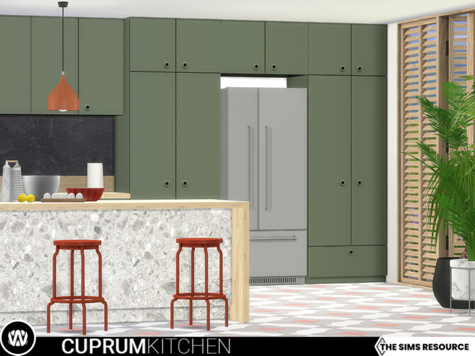 Sims 4 Cuprum Kitchen Surfaces by wondymoon at TSR