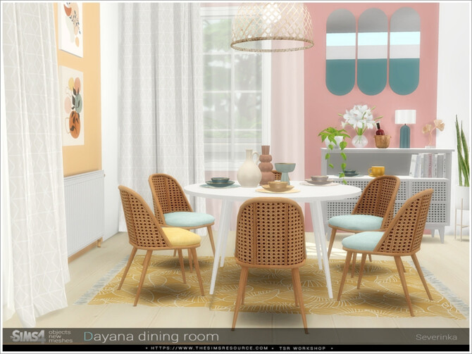 Sims 4 Dayana dining room by Severinka at TSR