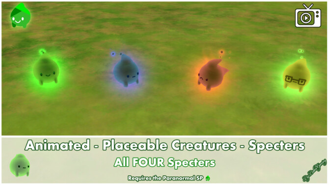 Sims 4 Animated Placeable Creatures Specters by Bakie at Mod The Sims 4