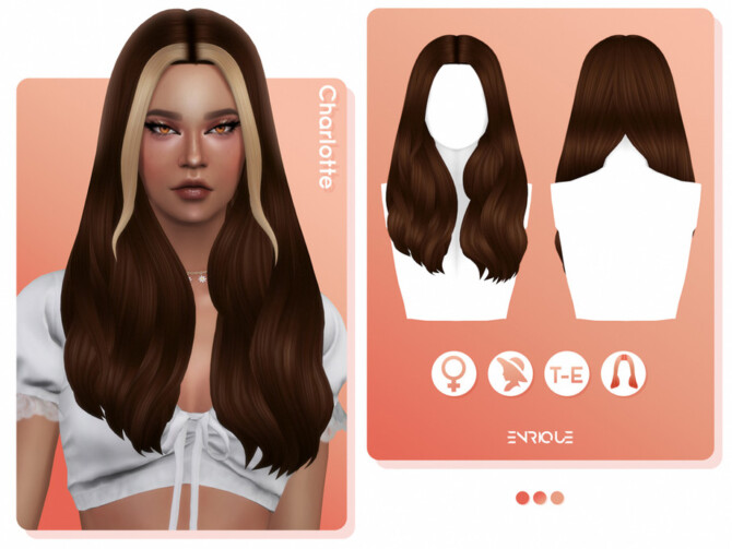 Sims 4 Charlotte Hairstyle by Enrique at TSR