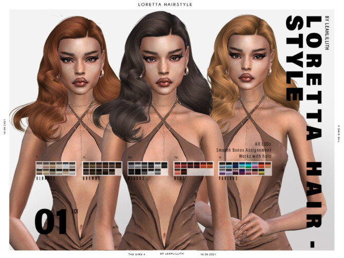 Sims 4 Loretta Hairstyle by Leah Lillith at TSR