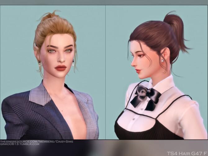 Sims 4 Female Hair G47 by DaisySims at TSR