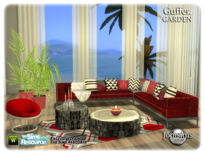 Sims 4 Guffer Garden Set by jomsims at TSR