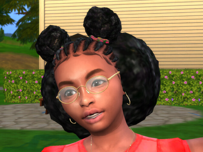 Sims 4 Braided Wonder Hair Child by drteekaycee at TSR