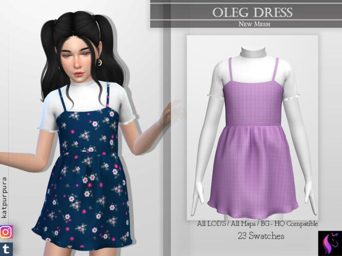 Sims 4 Oleg Dress by KaTPurpura at TSR
