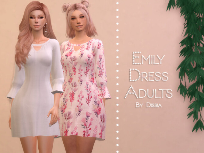 Sims 4 Emily Dress by Dissia at TSR