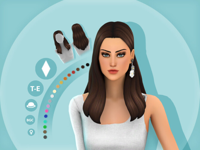 Sims 4 Zoey Hairstyle by simcelebrity00 at TSR