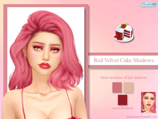 Sims 4 Red Velvet Cake Shadows by LadySimmer94 at TSR