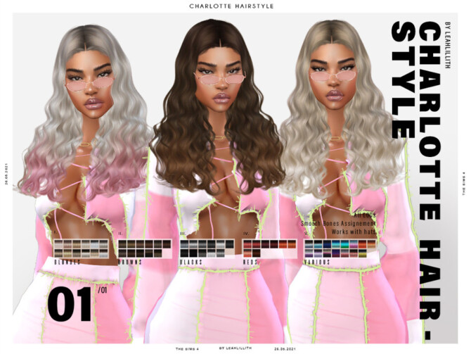 Sims 4 Charlotte Hairstyle by Leah Lillith at TSR