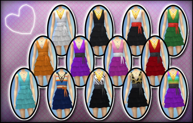 Sims 4 Bows and Frills Dress by WelshWeirdo at Mod The Sims 4