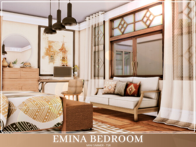 Sims 4 Emina Bedroom by Mini Simmer at TSR