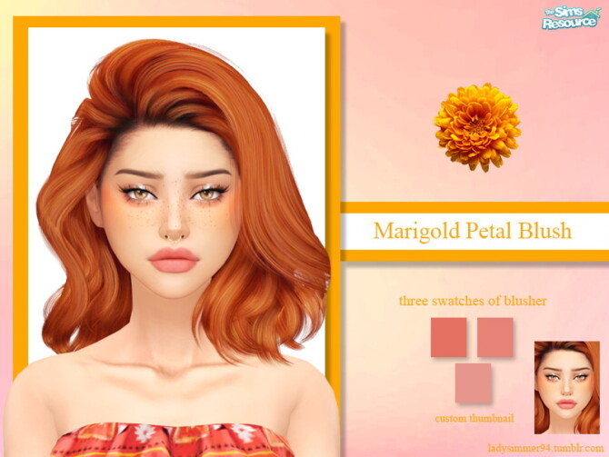 Sims 4 Marigold Petal Blush by LadySimmer94 at TSR