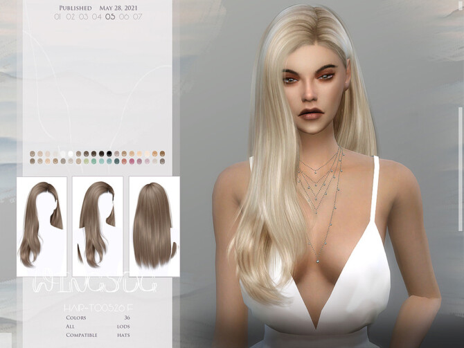 Sims 4 WINGS TO0526 hair by wingssims at TSR