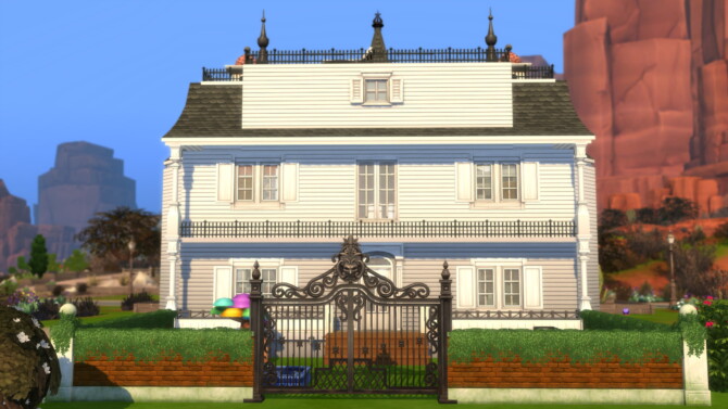 Sims 4 White Gothic Victorian House by Archie at Mod The Sims 4