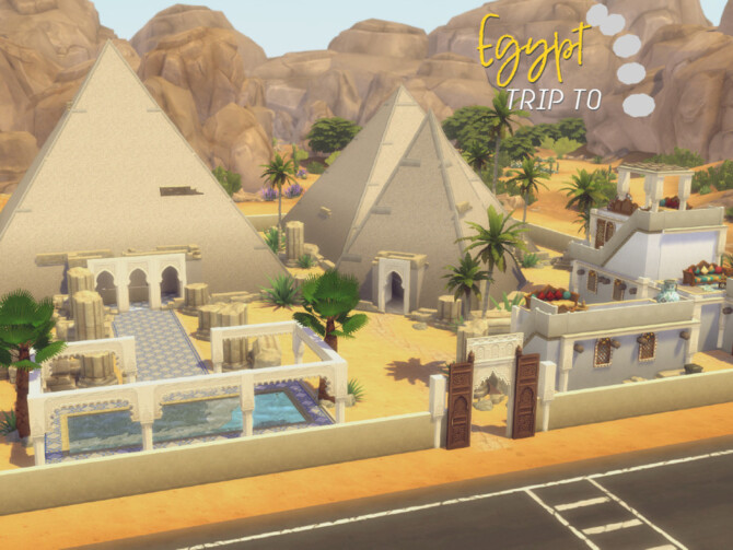Sims 4 Trip to Egypt lot by GenkaiHaretsu at TSR