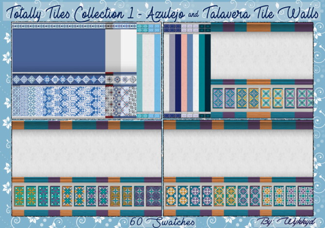 Sims 4 Totally Collection 1   Azulejo & Talavera Tiles by Wykkyd at Mod The Sims 4