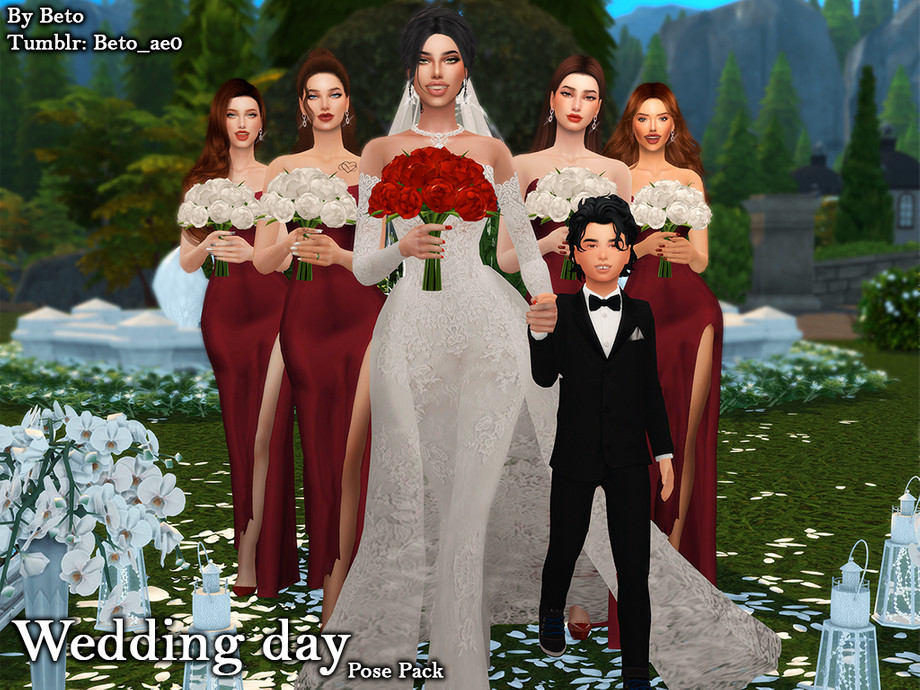 Wedding day (Pose pack) by Beto_ae0 at TSR » Sims 4 Updates